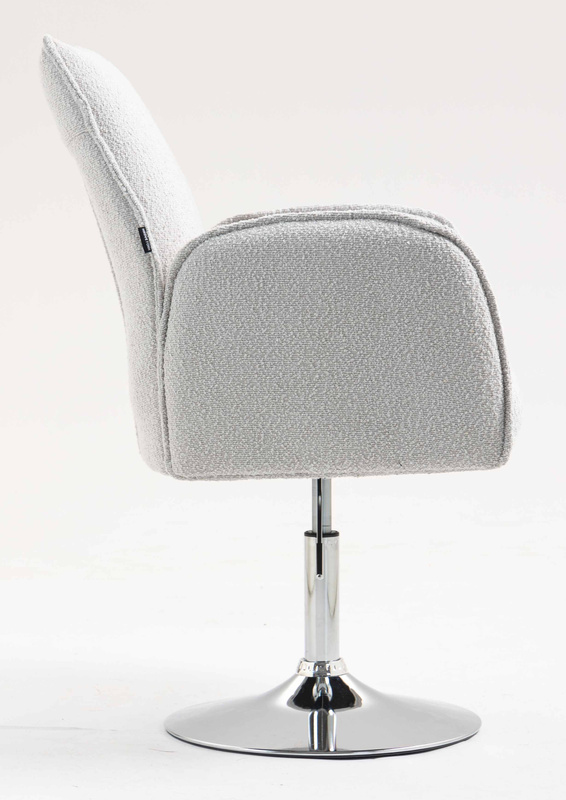 HR280N Scaun Gri Boucle cu Bază Cromata