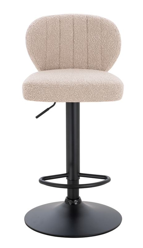 HR193W Scaun Latte Boucle cu Bază Neagră