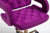 HR8403CROSS Scaun Catifea Fucsia Bază Aurie