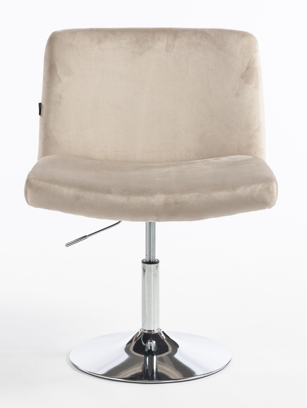 HR150N Scaun Latte din Catifea cu Bază Cromata