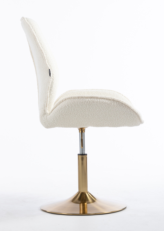 HR350N Scaun Boucle din Catifea Bază Aurie