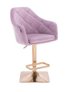 HR830KW Scaun Catifea Mov cu Bază Aurie