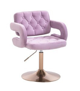 HR8403N Scaun Catifea Mov Bază Aurie