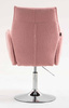 HR280N Scaun Roz Pudra Boucle cu Bază Cromata
