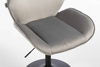 HR350N Scaun Gray din Catifea Bază Neagră