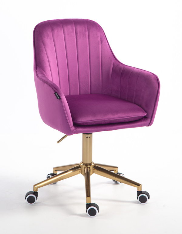 HR2022K Scaun Fucsia din Catifea Bază Aurie