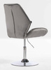 HR350N Scaun Gray din Catifea Bază Cromata