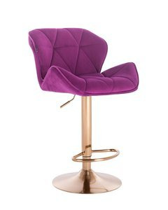 HR111W Scaun Fucsia Velur Bază Aurie