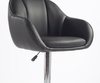 HR2055W Scaun Neagră din Piele Ecologica cu Bază Cromata