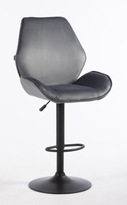 HR350W Scaun Grafit din Catifea Bază Neagră