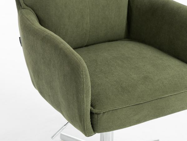 HR250K Scaun Zsályazöld Prémium Kordbársony Bază Cromata