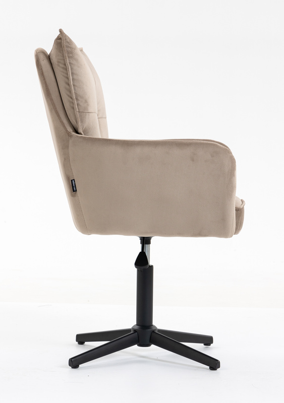 HR250CROSS Scaun Catifea Latte Bază Neagră