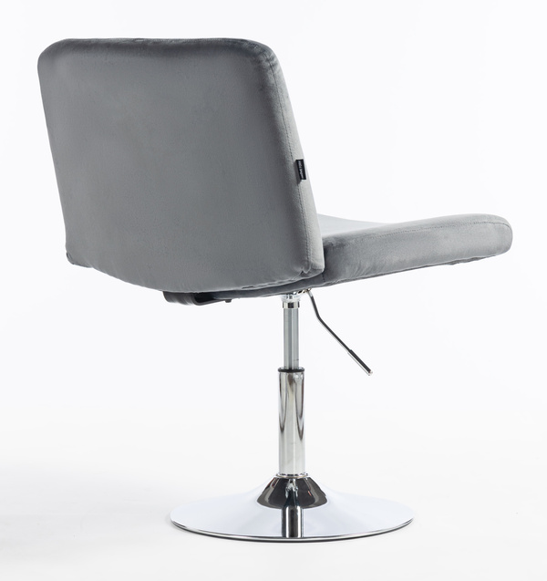HR150N Scaun Grafit din Catifea cu Bază Cromata