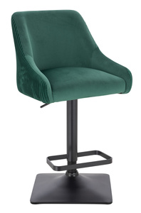 HR920KW Scaun Verde din Catifea cu Bază Neagră