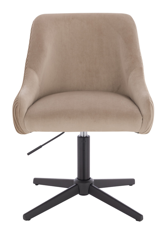 HR920CROSS Scaun Latte din Catifea cu Bază Neagră