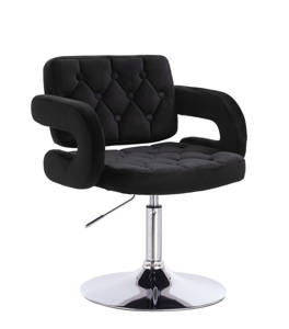 HR8403N Scaun Neagră Catifea