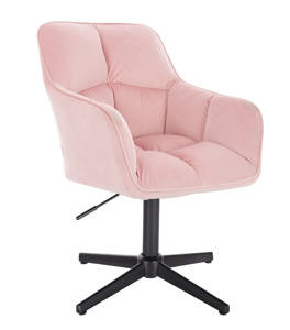 HR550CROSS Scaun Roz Catifea cu Bază Neagră