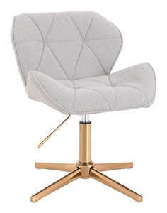 HR111CROSS Scaun Gri Boucle cu Bază Aurie
