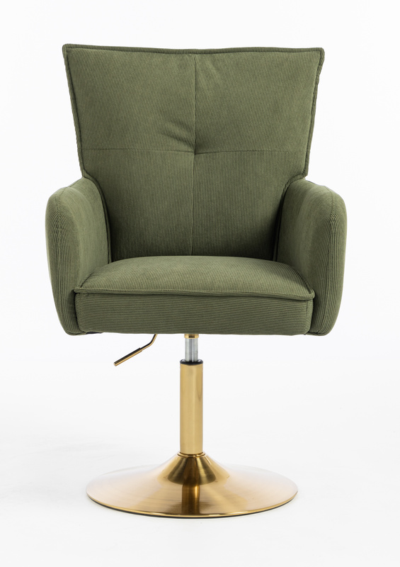 HR250N Scaun Zsályazöld Prémium Kordbársony Bază Aurie