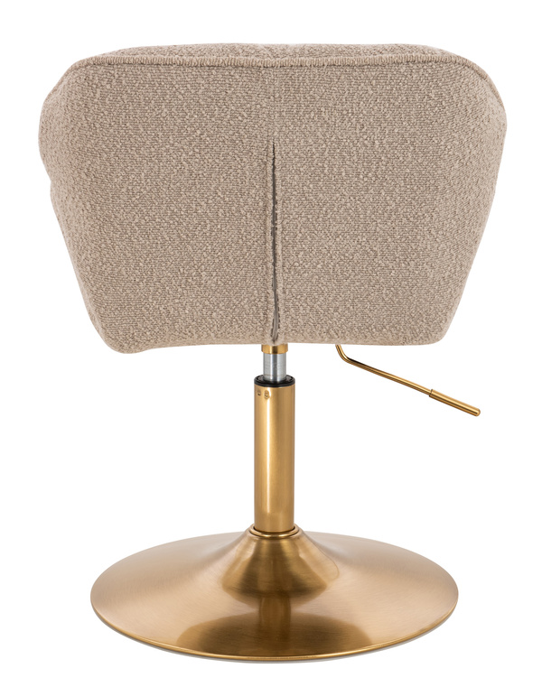 HR111N Scaun Latte Boucle cu Bază Aurie