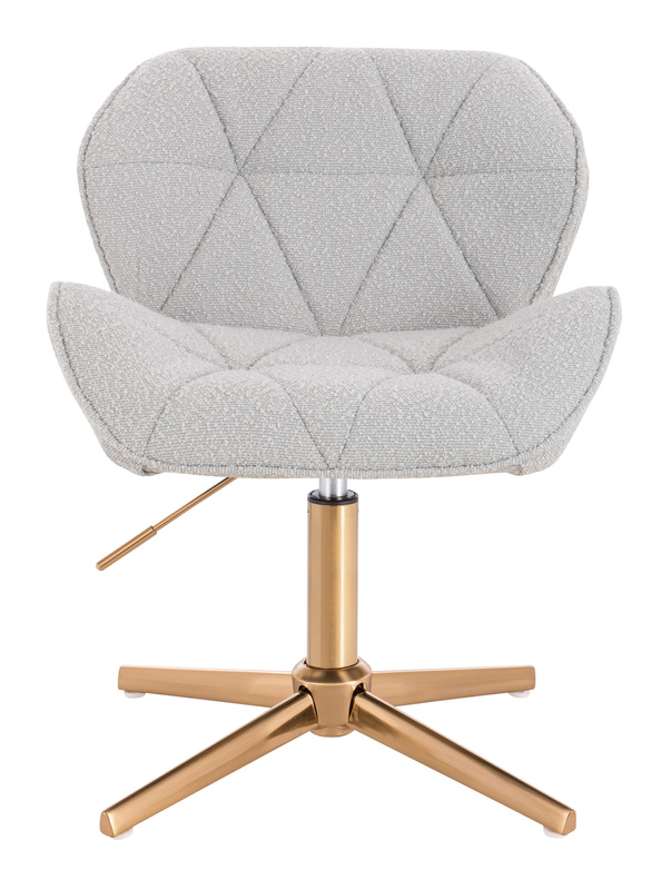 HR111CROSS Scaun Gri Boucle cu Bază Aurie