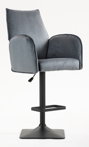 HR280KW Scaun Grafit din Catifea cu Bază Neagră