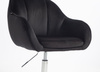 HR2055N Scaun Neagră din Catifea cu Bază Cromata
