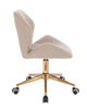 HR212K Scaun Latte Boucle cu Bază Aurie
