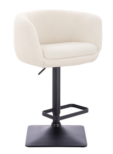 HR333KW Scaun Boucle Crem cu Bază Neagră