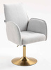 HR280N Scaun Gri Boucle cu Bază Aurie