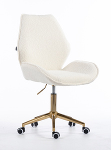 HR350K Scaun Boucle din Catifea Bază Aurie