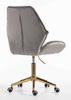 HR350K Scaun Gray din Catifea Bază Aurie