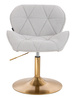 HR111N Scaun Gri Boucle cu Bază Aurie