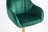 HR2055W Scaun Verde din Catifea cu Bază Aurie
