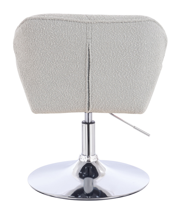 HR111N Scaun Gri Boucle cu Bază Cromata