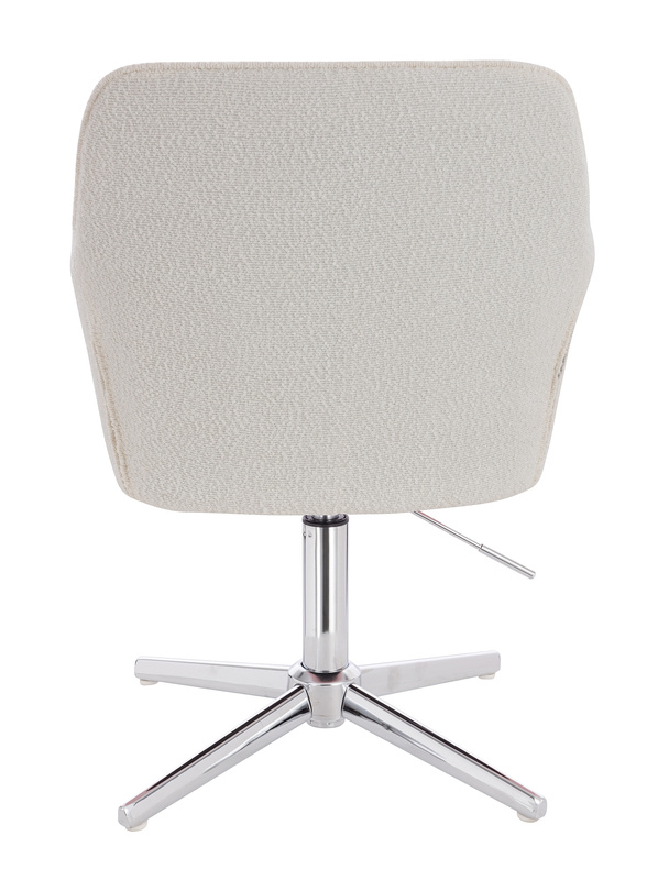 HR550CROSS Scaun Crem Boucle cu Bază Cromata