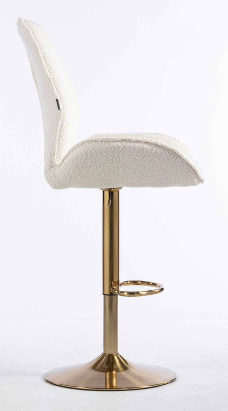 HR350W Scaun Boucle din Catifea Bază Aurie