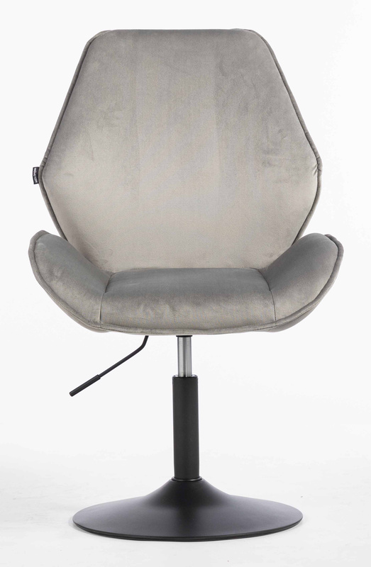 HR350N Scaun Gray din Catifea Bază Neagră