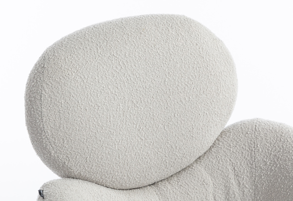 HR2045 Scaun Gri Boucle cu Bază Neagră