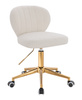 HR193K Scaun Crem Boucle cu Bază Aurie