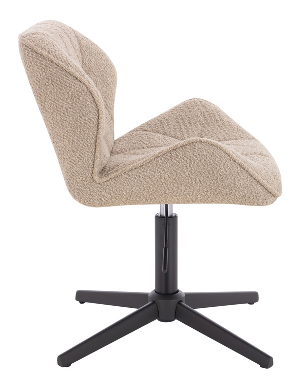 HR111CROSS Scaun Latte Boucle cu Bază Neagră