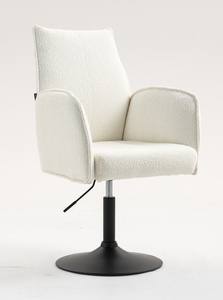 HR280N Scaun Crem Boucle cu Bază Neagră