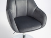 HR2055N Scaun Grafit din Catifea cu Bază Cromata