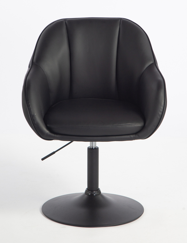 HR2055N Scaun Neagră din Piele Ecologica cu Bază Neagră
