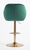 HR2055W Scaun Verde din Catifea cu Bază Aurie