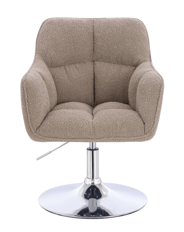 HR550N Scaun Latte Boucle cu Bază Cromata