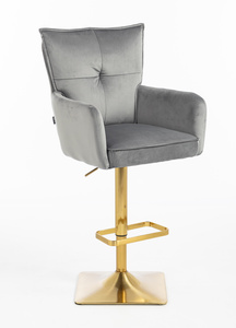 HR250KW Scaun Catifea Grafit Bază Aurie