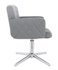 HR802CROSS Scaun Gri din Piele Ecologica cu Bază Cromata