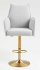 HR280W Scaun Gri Boucle cu Bază Aurie