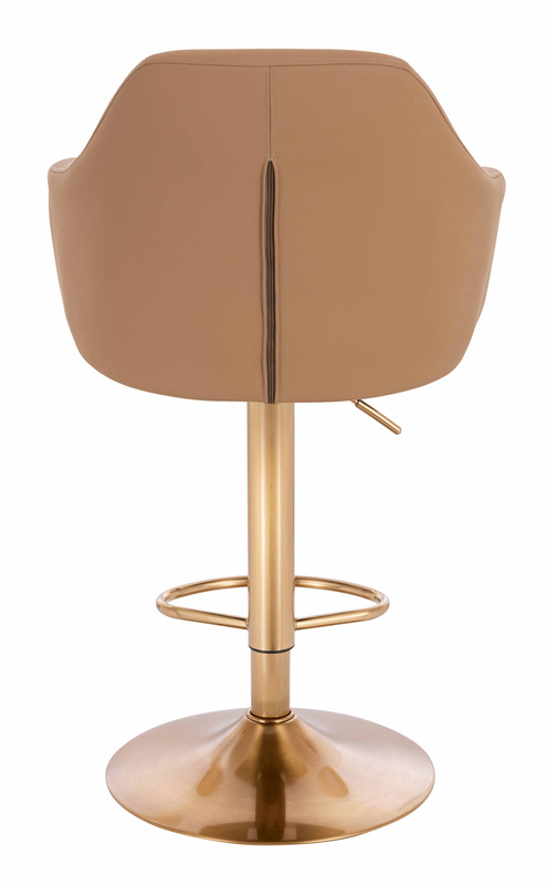 HR831W Scaun Caramel Piele Ecologica Premium Soft cu Bază Aurie